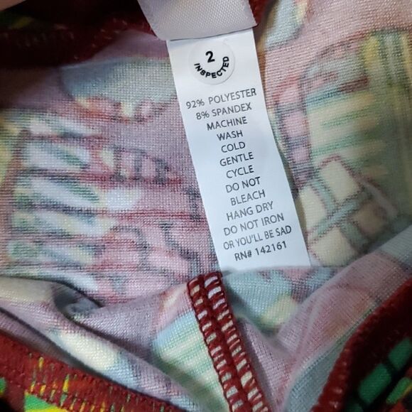 LULAROE Kids Christmas/Holiday Leggings - L/XL - Picture 5 of 6